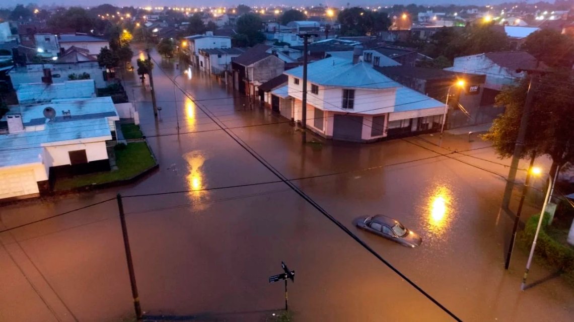 Fuerte temporal en Mar del Plata: varios barrios inundados