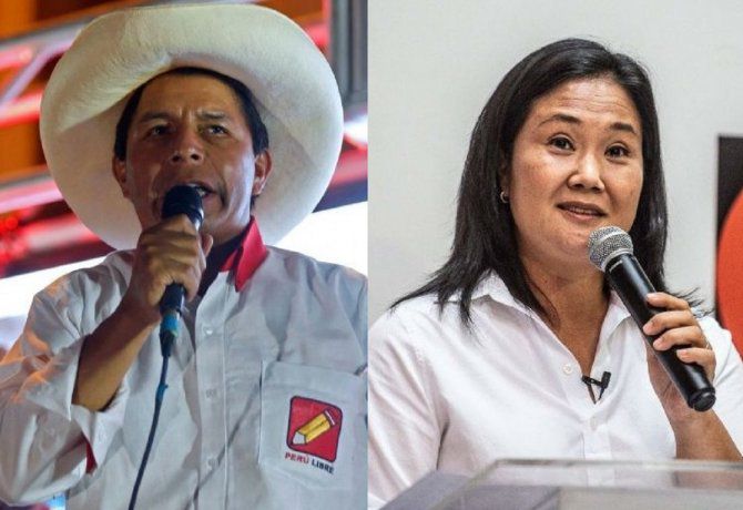 Perú: Castillo se impone a Fujimori con mínimo margen según datos oficiales