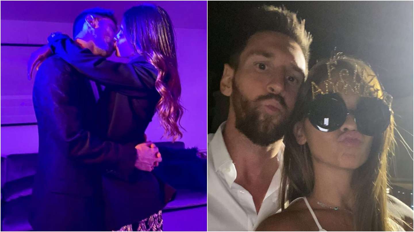 El año nuevo de los Messi – Roccuzzo: del beso apasionado de 2021 en Barcelona a un 2022 rodeados de familia en Rosario