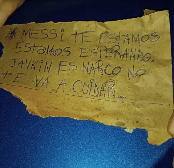 Confirman que la amenaza narco ya llegó a Messi