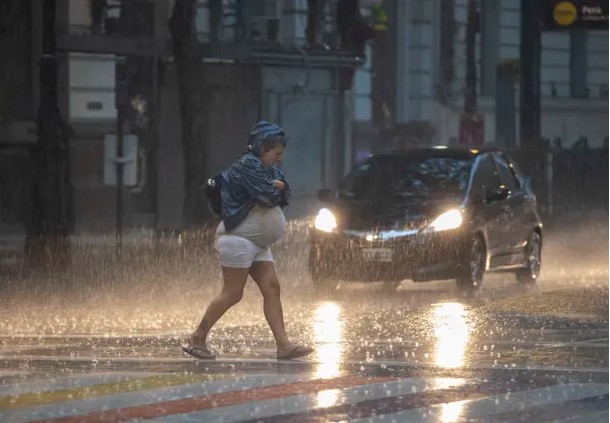 En pocas horas llueve en Buenos Aires