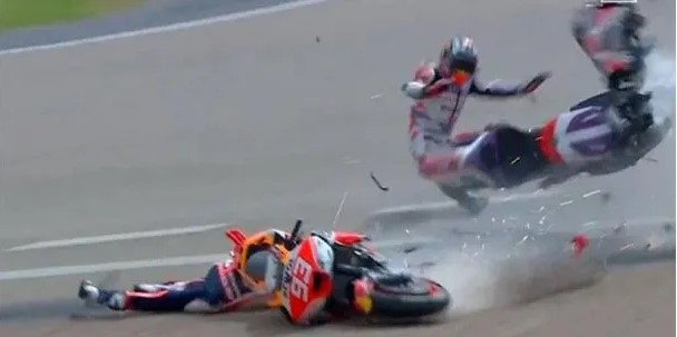 La impresionante caída de Marc Márquez en el Moto GP de Alemania