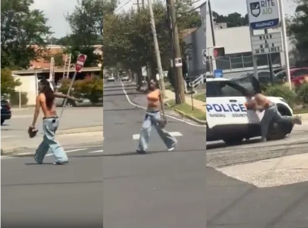 Estados Unidos: una mujer se apuntó en la cabeza y la policía la detuvo atropellándola