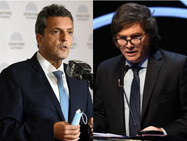 Sergio Massa y Javier Milei presentan sus propuestas ante la Unión Industrial Argentina