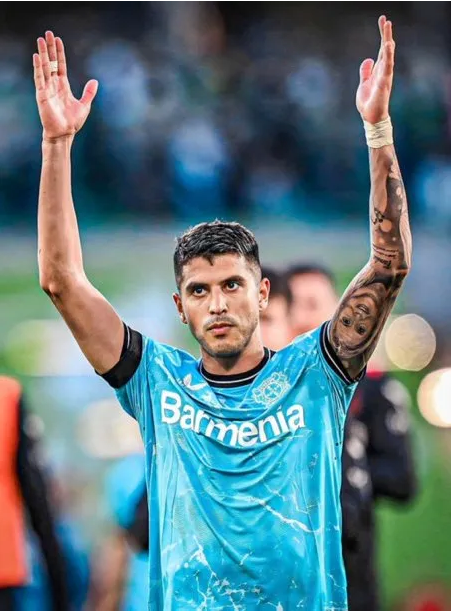 Exequiel Palacios convirtió un gol agónico para el triunfo de Bayer Leverkusen frente a Augsburgo