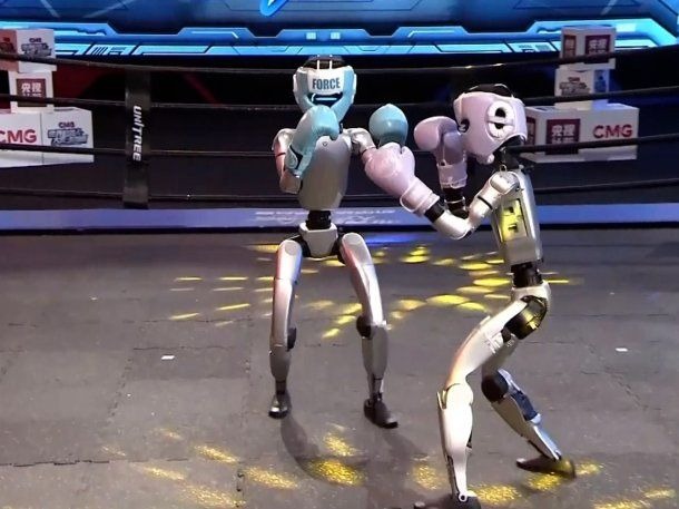Robots humanoides deslumbran en el primer torneo oficial de boxeo en China