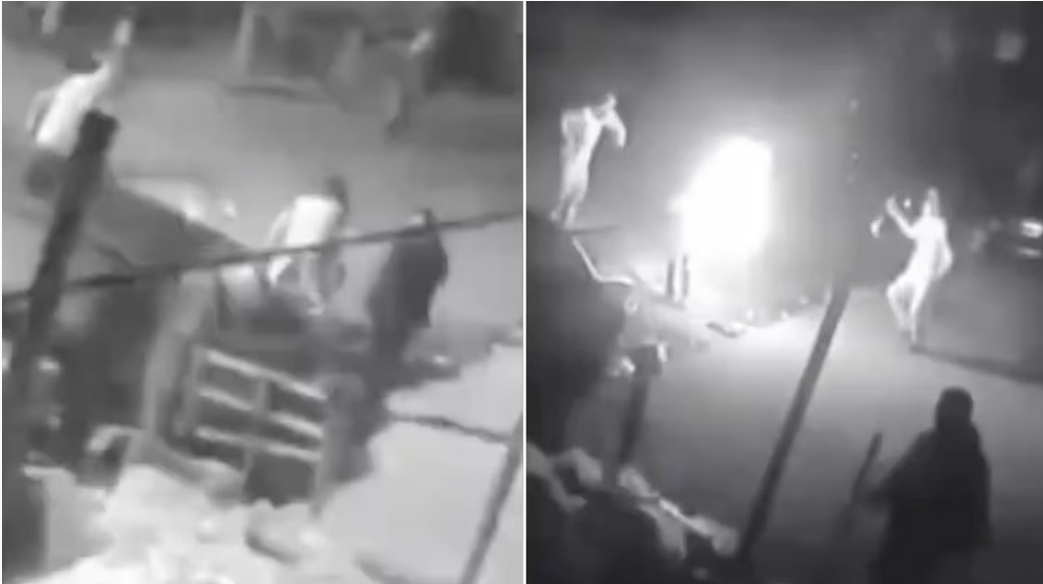 Encontró a su expareja con su nuevo novio y la prendió fuego en el medio de la calle