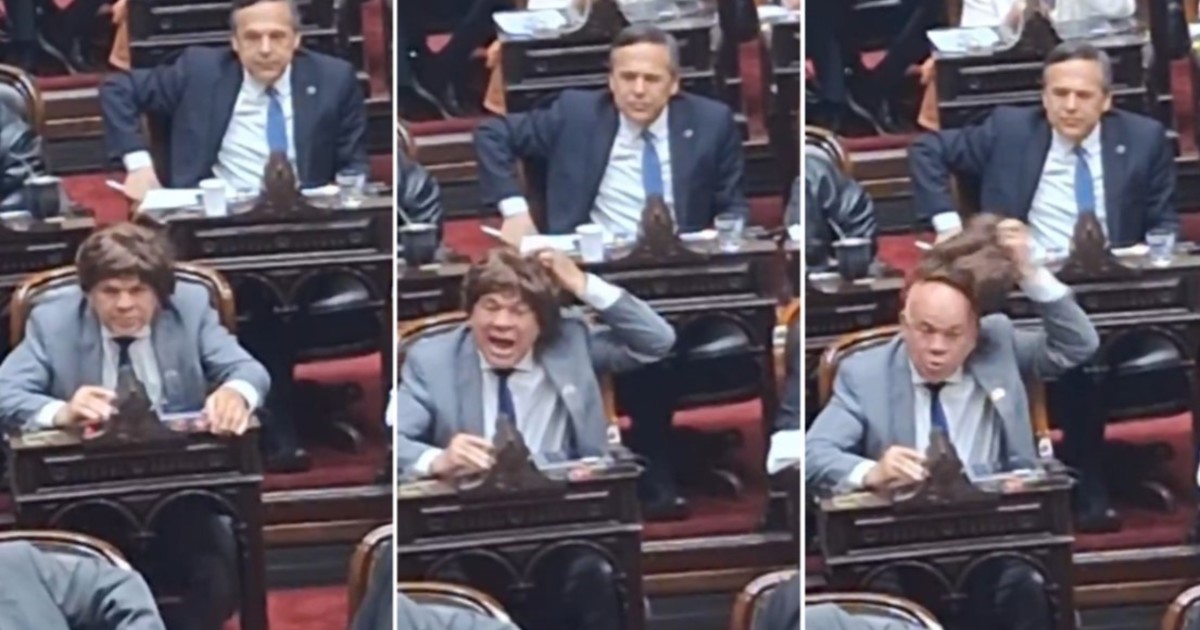El diputado peronista Aldo Leiva se puso peluca para votar contra los vetos de Javier Milei