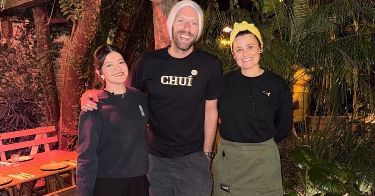 Chris Martin, el cantante de Coldplay, «encantado»  con un restaurante de Villa Crespo: «Comí muy bien, me gusta mucho el lugar»