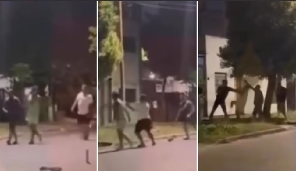 La Plata: salió con un machete enfurecido por la pirotecnia y fue atacado a golpes por sus vecinos