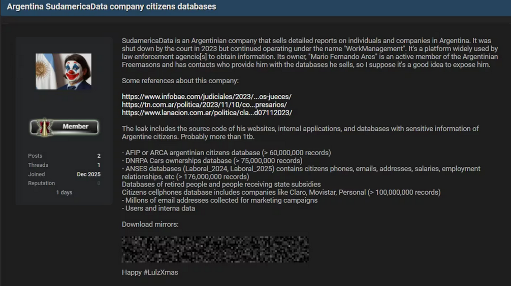 Una filtración expone datos de argentinos en la dark web: qué tipo de información se difundió