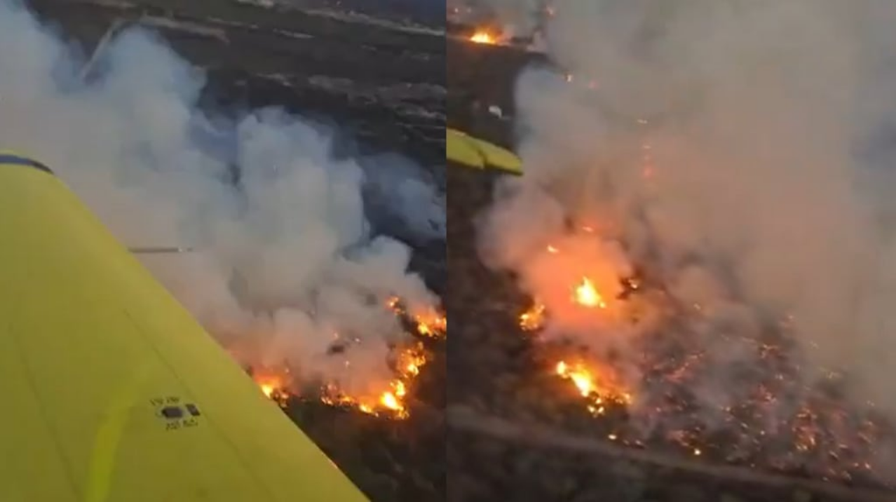 Reavivan incendios forestales en Cafayate por fuertes vientos