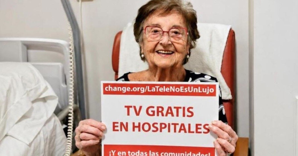 Una mujer de 94 años ingresada pide televisión gratuita en todos los hospitales Una mujer de 94 años ingresada pide televisión gratuita en todos los hospitales
