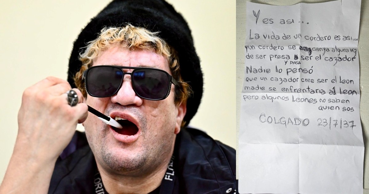 «La vida de un cordero es así»: el texto que escribió «Pity» Álvarez en un papel durante el juicio en su contra «La vida de un cordero es así»: el texto que escribió «Pity» Álvarez en un papel durante el juicio en su contra